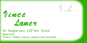 vince lamer business card